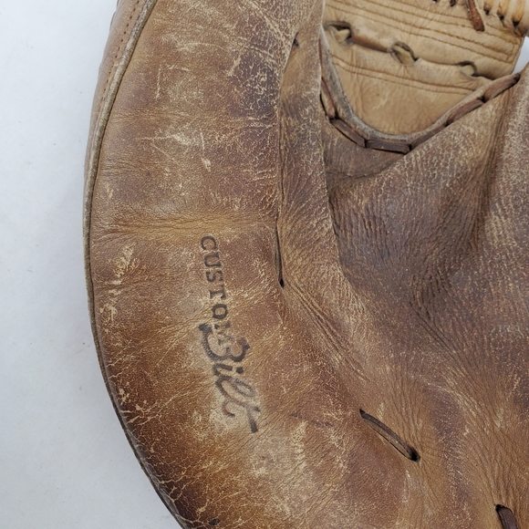 RAWLINGS Catcher Mitt Walker Cooper 10.5” RHT Leather Baseball Glove VTG 50s 60s - Picture 6 of 16